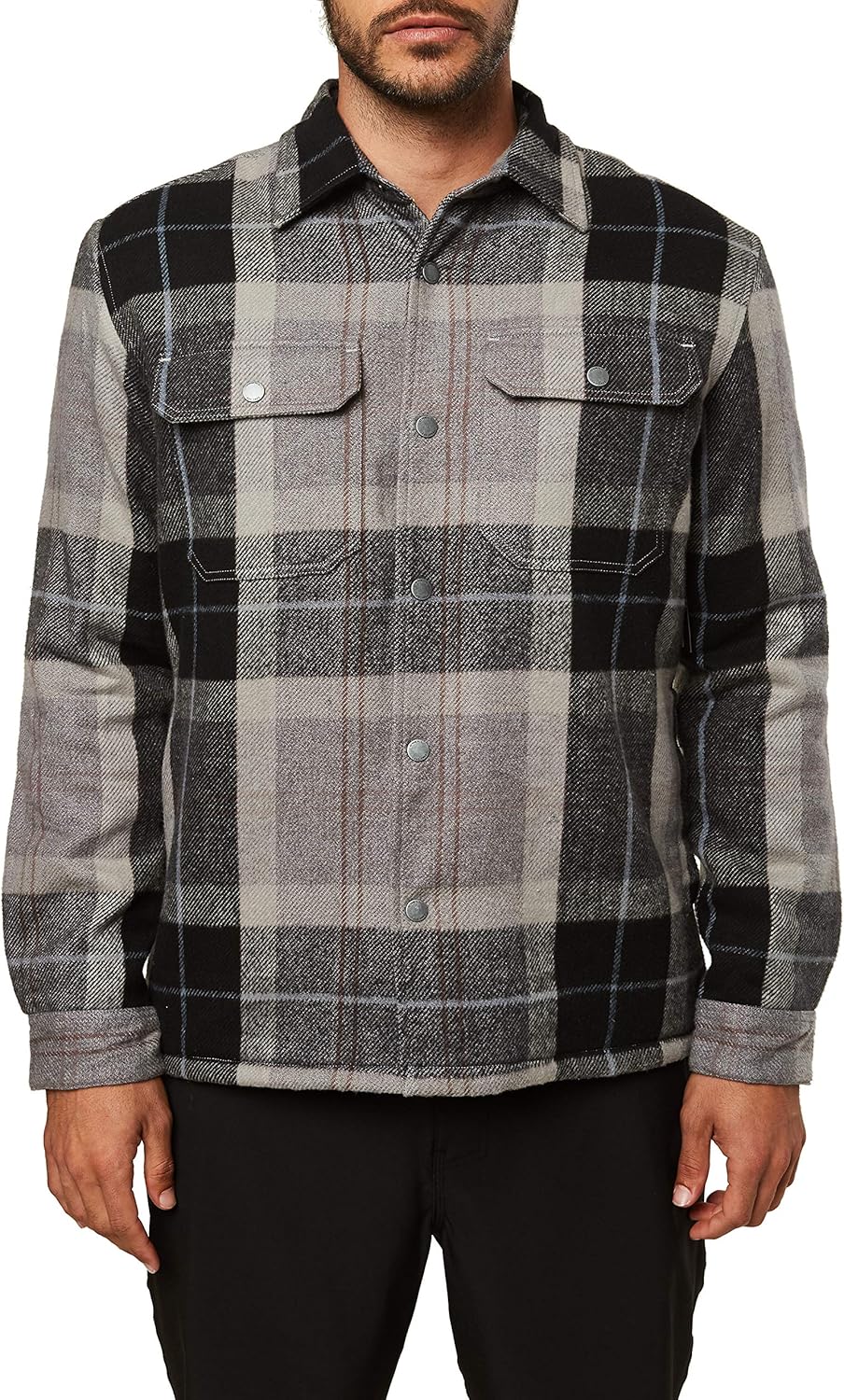 O'Neill Men's Heavy Weight Flannel Shirt Jacket: Clothing