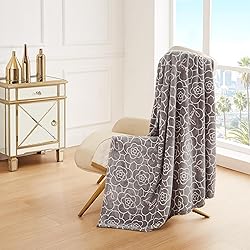 Juicy Couture - Throw Blanket | Flower Grid | Plush