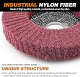 SI FANG 100mm Nylon Fiber Flap Disc 4 inch 320 Grit 5Pcs Polishing Wheel view 4