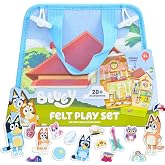 Bluey Felt Playhouse, Double-Sided Play Scene with Built-in Storage, 20 Felt Characters &amp; Accessories, Travel-Friendly Bluey Toys, Road Trip Essentials, Toddler Activities, Fun Toys &amp; Games