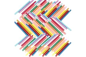 KOHAND 140 PCS 4 x 0.3 Inch Glitter Hot Glue Sticks, Mini Colored Glue Ticks for Crafts, Hot Glue Sticks for Glue Guns, Holt Melt Glue Sticks for DIY Handcrafts Home Decoration Furniture Repair