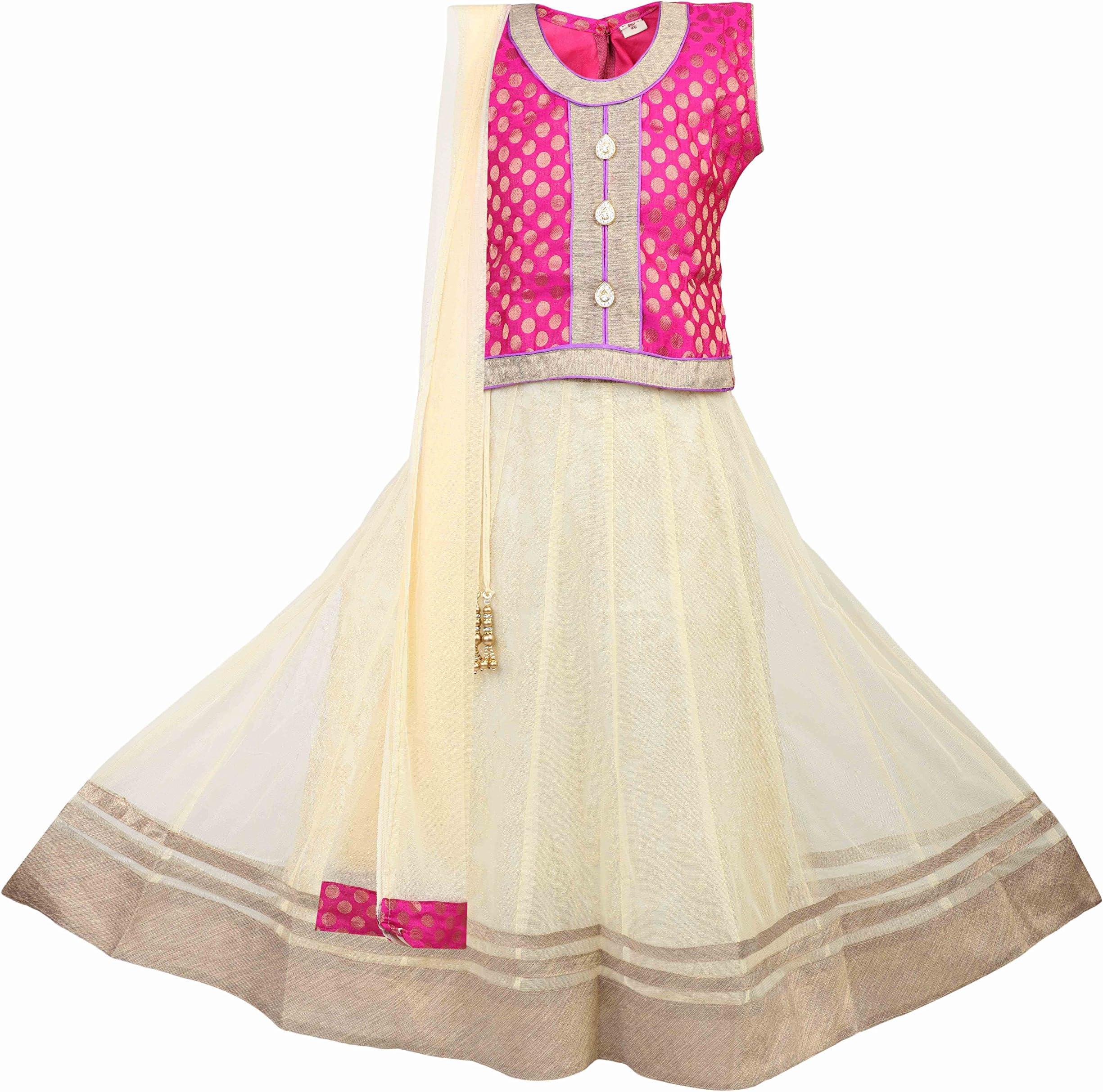 Ashwini Girls' Netted Lehenga Choli