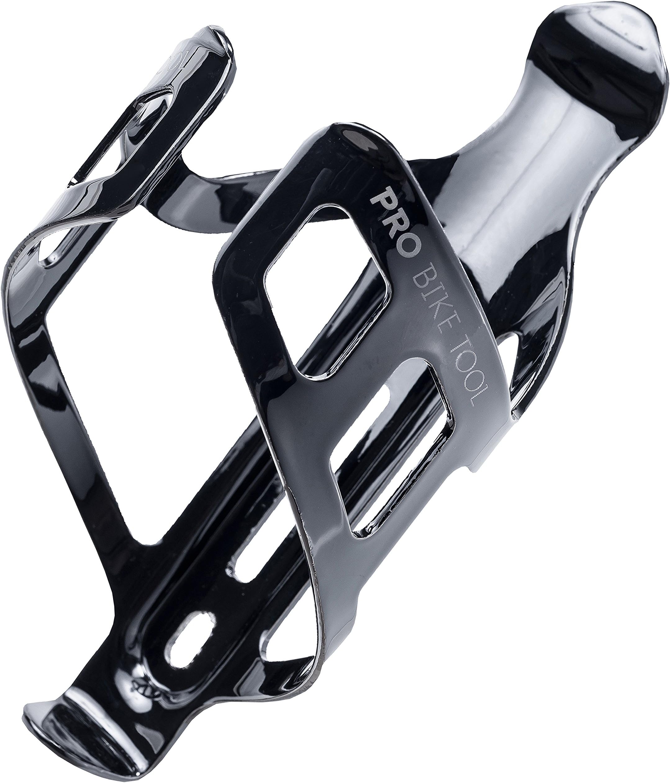 Bike Water Bottle Holder, Black or White Gloss, Secure Retention System, No Lost Bottles, Lightweight and Strong Bicycle Bottle Cage, Quick and Easy to Mount, Great for Road and Mountain Bikes.