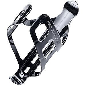 Bike Water Bottle Holder, Black or White Gloss, Secure Retention System, No Lost Bottles, Lightweight and Strong Bicycle Bottle Cage, Quick and Easy to Mount, Great for Road and Mountain Bikes.
