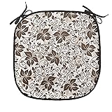 Ambesonne Earth Tones Chair Seating Cushion, Brown