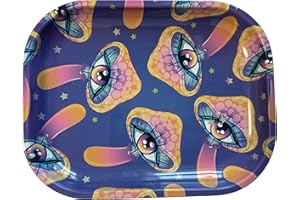 Rolling Tray “Mushroom Eyes” 5.5” x 7" Tobacco Smoke Accessories - Tray God