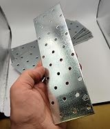 LLB Steel Timber Connector Flat Plate 200x60x2mm Galvanised 30 Holes 10pc Pack view 7