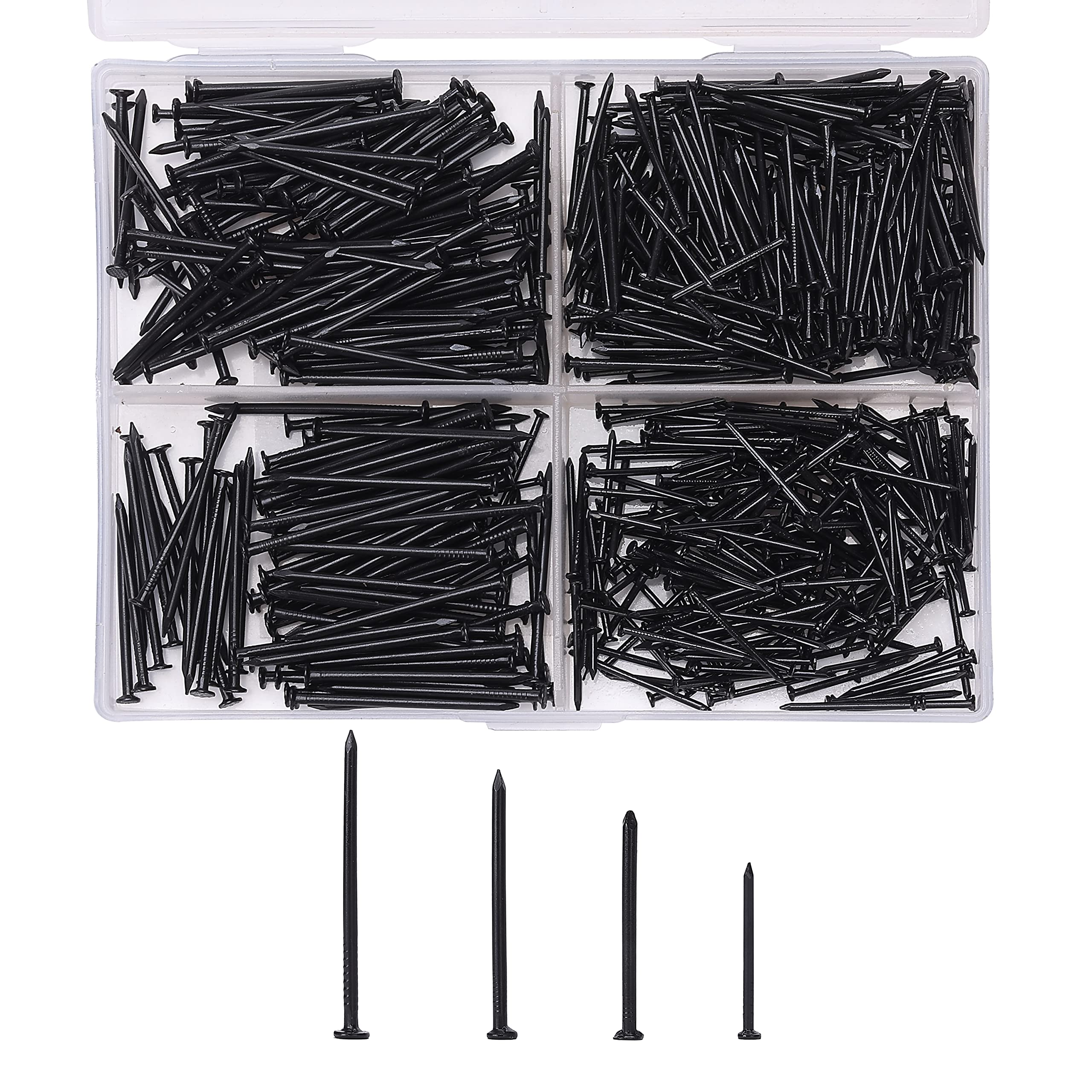 Mr. Pen- Nail Assortment Kit, 600 Pcs, 4 Sizes, Black, Small Nails, Nails for Hanging Pictures, Finishing Nails, Wall Nails for Hanging, Pin Nails, Hardware Nails, Assorted Nails, Galvanized Nails - Image 5