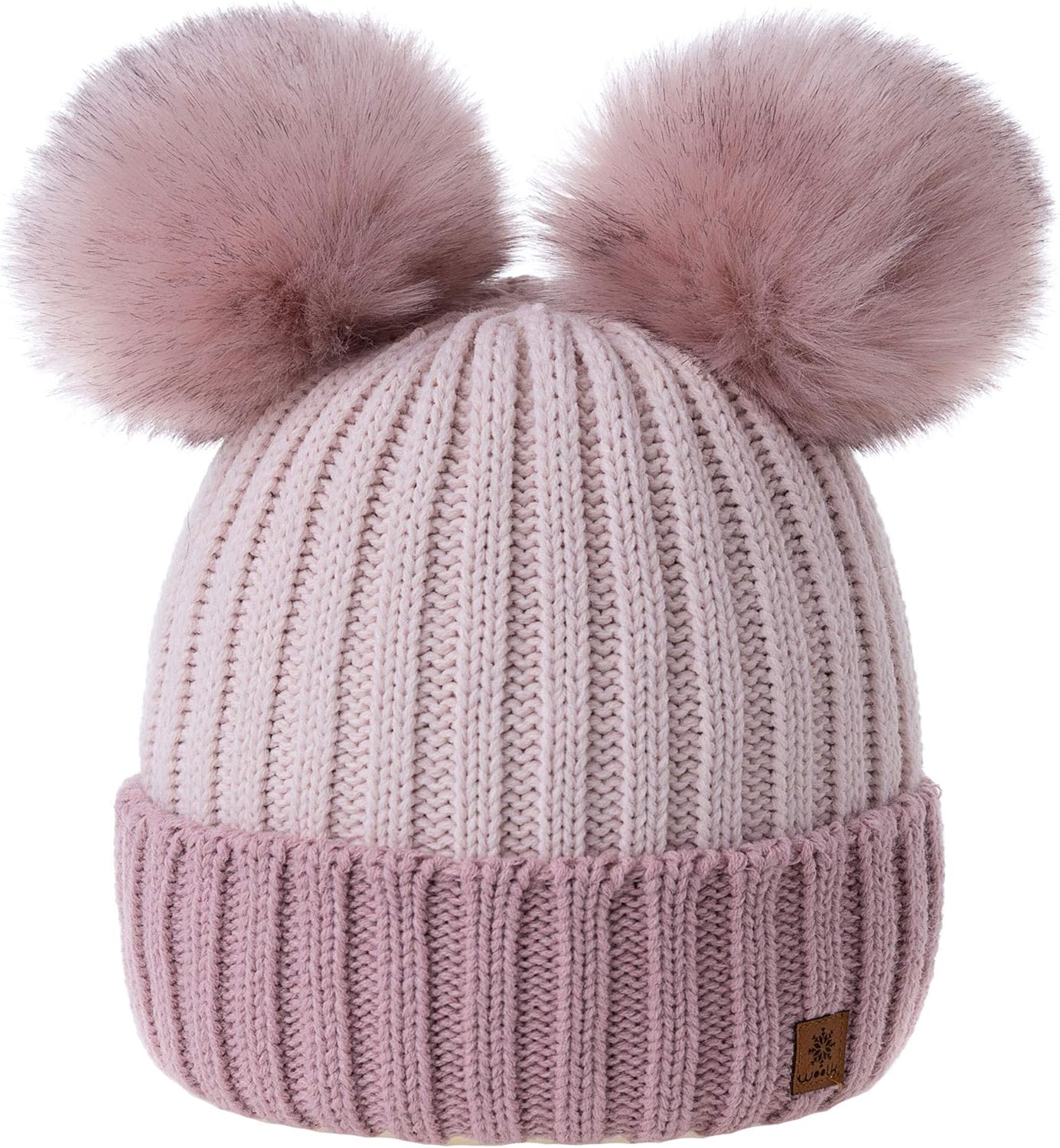 girls double bobble hat