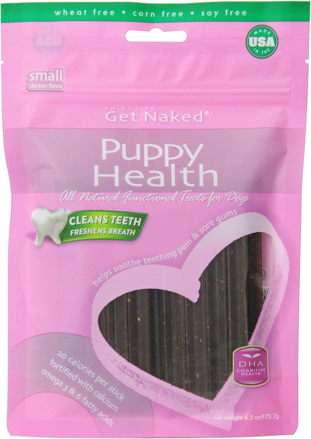 NBone Get Naked Puppy Health Dental Chew Sticks For Puppies And Dogs