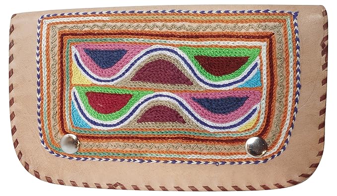 Marwari Leather Craft Womens Clutch (Brown, VKS10)