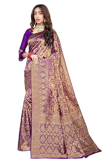 Womens Banarasi Silk Saree (Banarasi_Saree118_Wine)