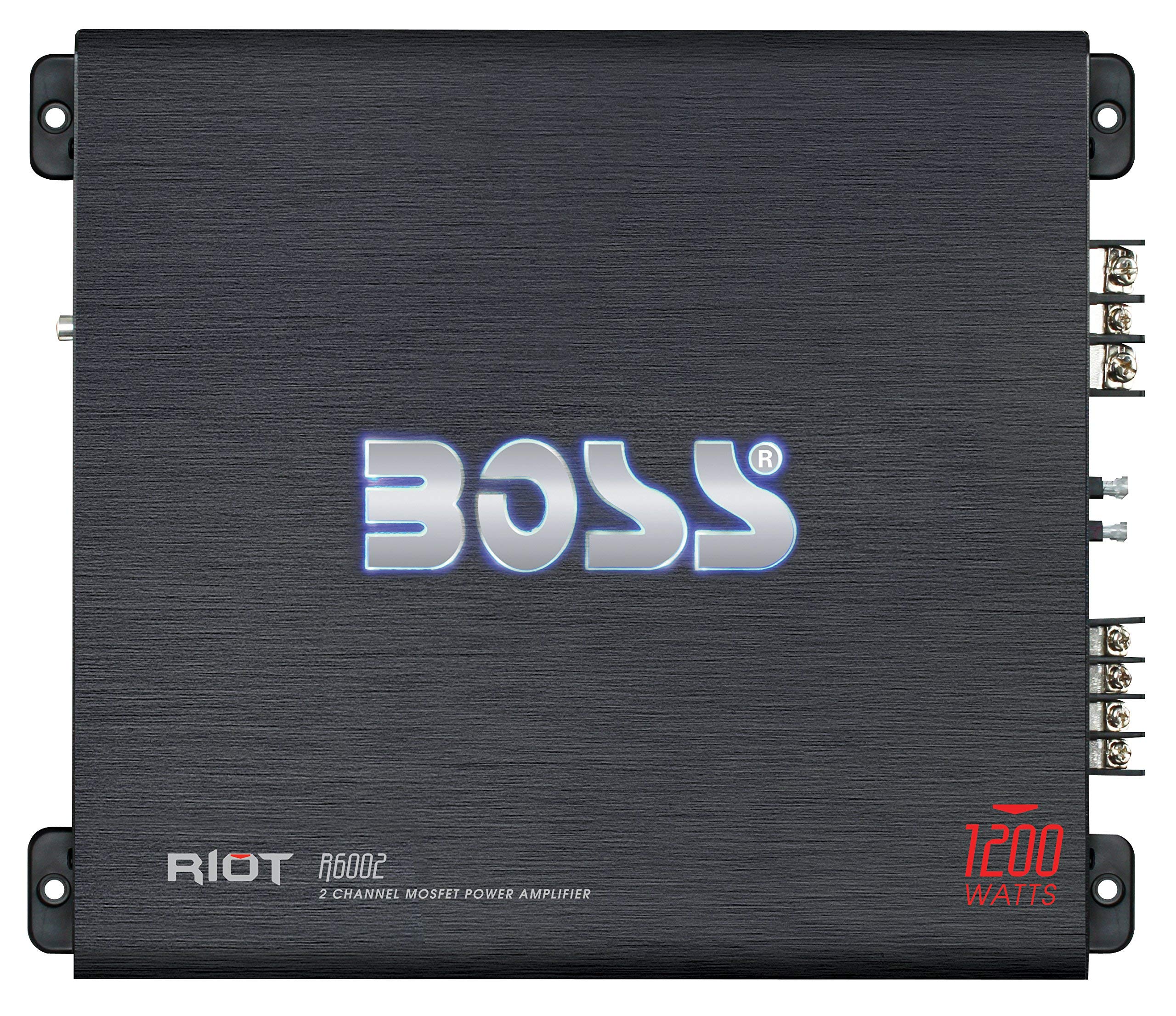Photo 1 of BOSS Audio Systems R6002 2 Channel Car Amplifier - 1200 High Output, Low/High Level Inputs, High/Low Pass Crossover, Hook Up to Subwoofer for Bass