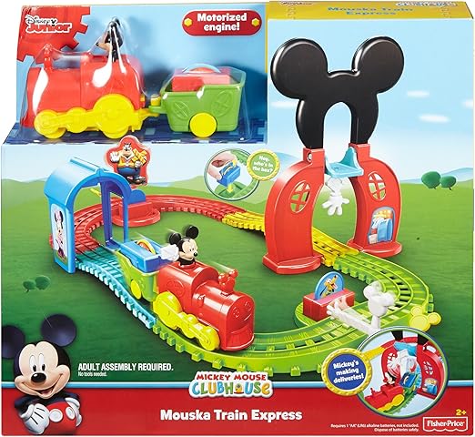 mickey mouse push and go mouska train