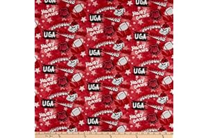 SYKEL ENTERPRISES NCAA Georgia Bulldogs Graffiti Cotton, Fabric by the Yard