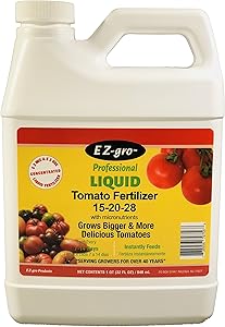 Tomato Fertilizer by EZ-GRO is a High Potassium Fertilizer for Your Tomato Plants | Field Tested Tomato Plant Food for Vegetables | A Concentrated Liquid Tomato Plant Fertilizer | 1 Quart