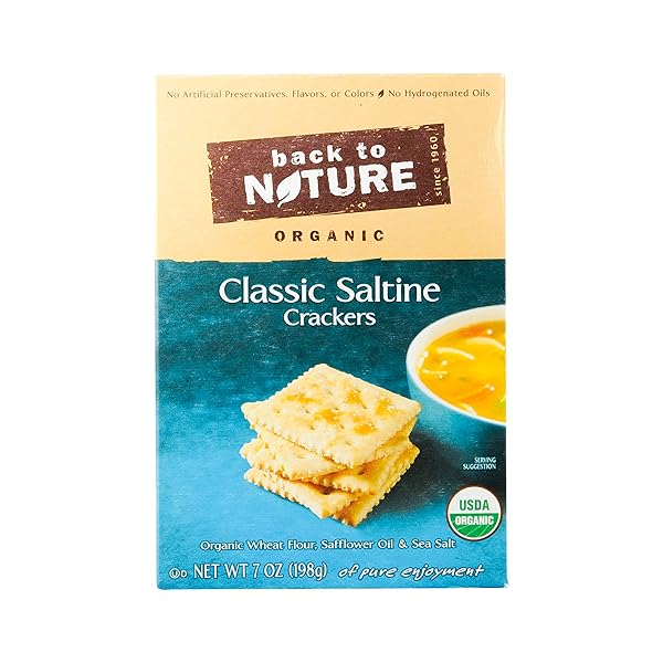 BACK TO NATURE CRACKERS, CLASSIC ORGANIC SALTINES, 7 OUNCE