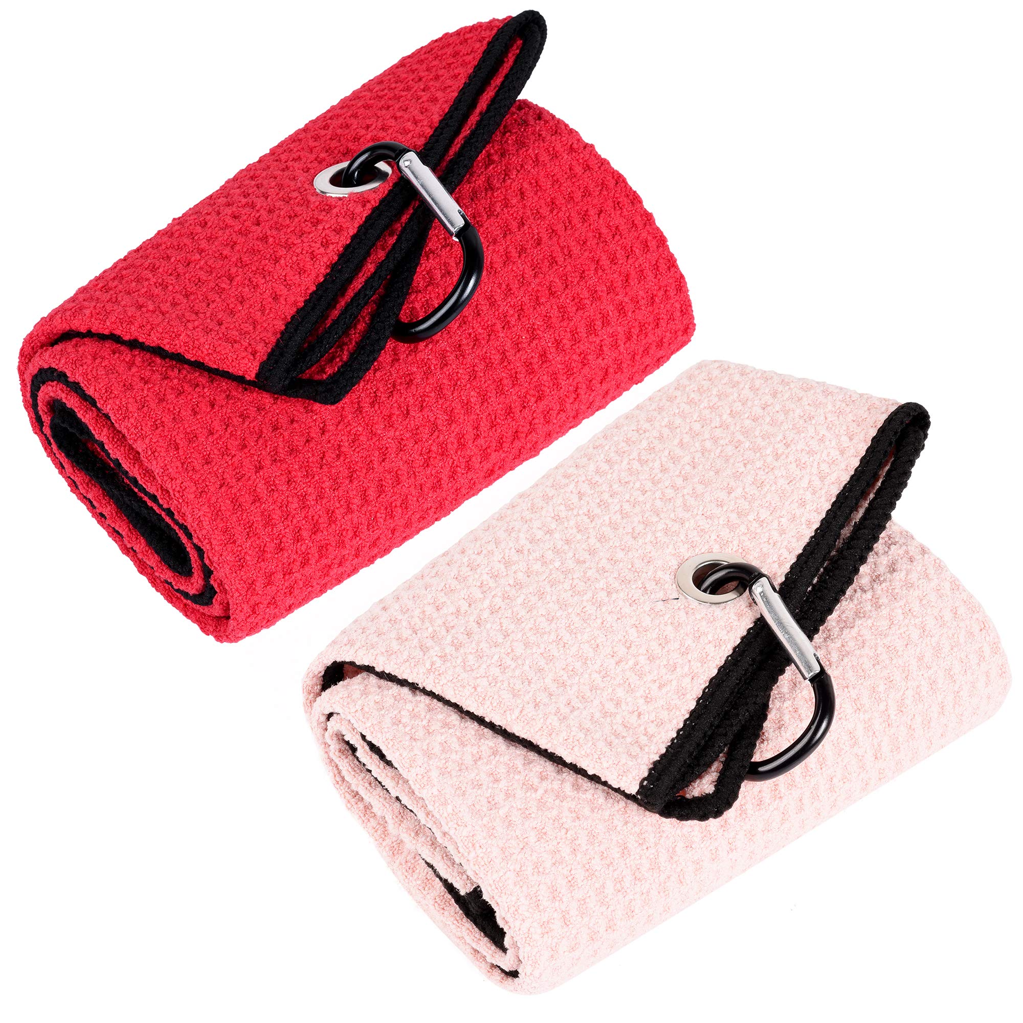 Mile High Life Golf Towel | Tri-fold Waffle Towels | Premium Microfiber Fabric | wiith Heavy Duty Carabiner Clip