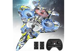 BEZGAR HQ057X RC Fighter Airplane丨Mini Drone Remote Control Jet Plane Stunt Drone for Adults & Kids Toy with Light Gift for Kids Beginner Blue