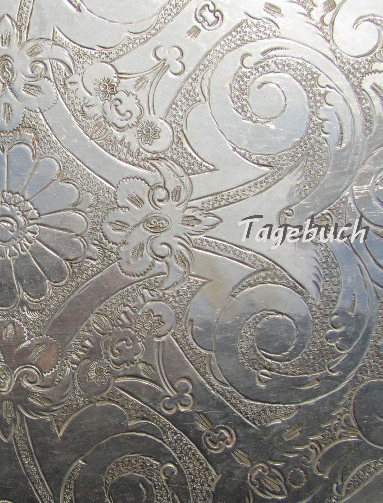 TageBuch - Silver Ornament: Genug Platz für dein Leben - fast DIN A4, Diary, Notizbuch, liniert