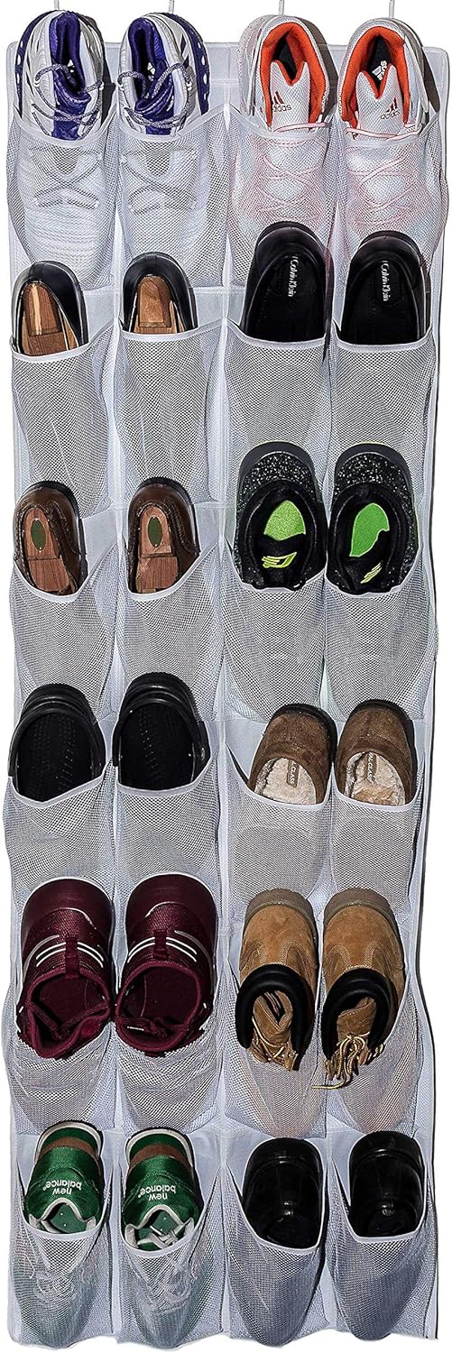 back rack room shoes on Amazon Com Roomganize Large Shoe Organizer Door Shoe Rack Sneaker Rack Men S Shoe Organizer For Big Shoes To Neaten Up Your Closet And As An Entryway Organizer White Home Improvement