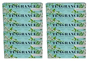 Buy 6 GET 6 Free! 6 OZ Great Value Teagrance Herbal Toothpaste Homeopathy Gum Cure for Gingivitis and Periodontitis Perfect for Gum Disease Jasmine Tea Flavor Fluoride Free SLS Free 12 Count