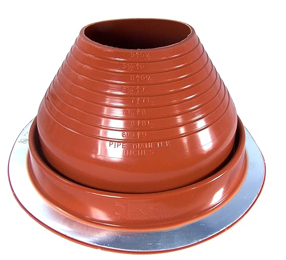 DEKTITE PIPE FLASHING BOOT 6 RED High Temp Silicone Flexible Pipe Flashing Dektite, Roof Jack