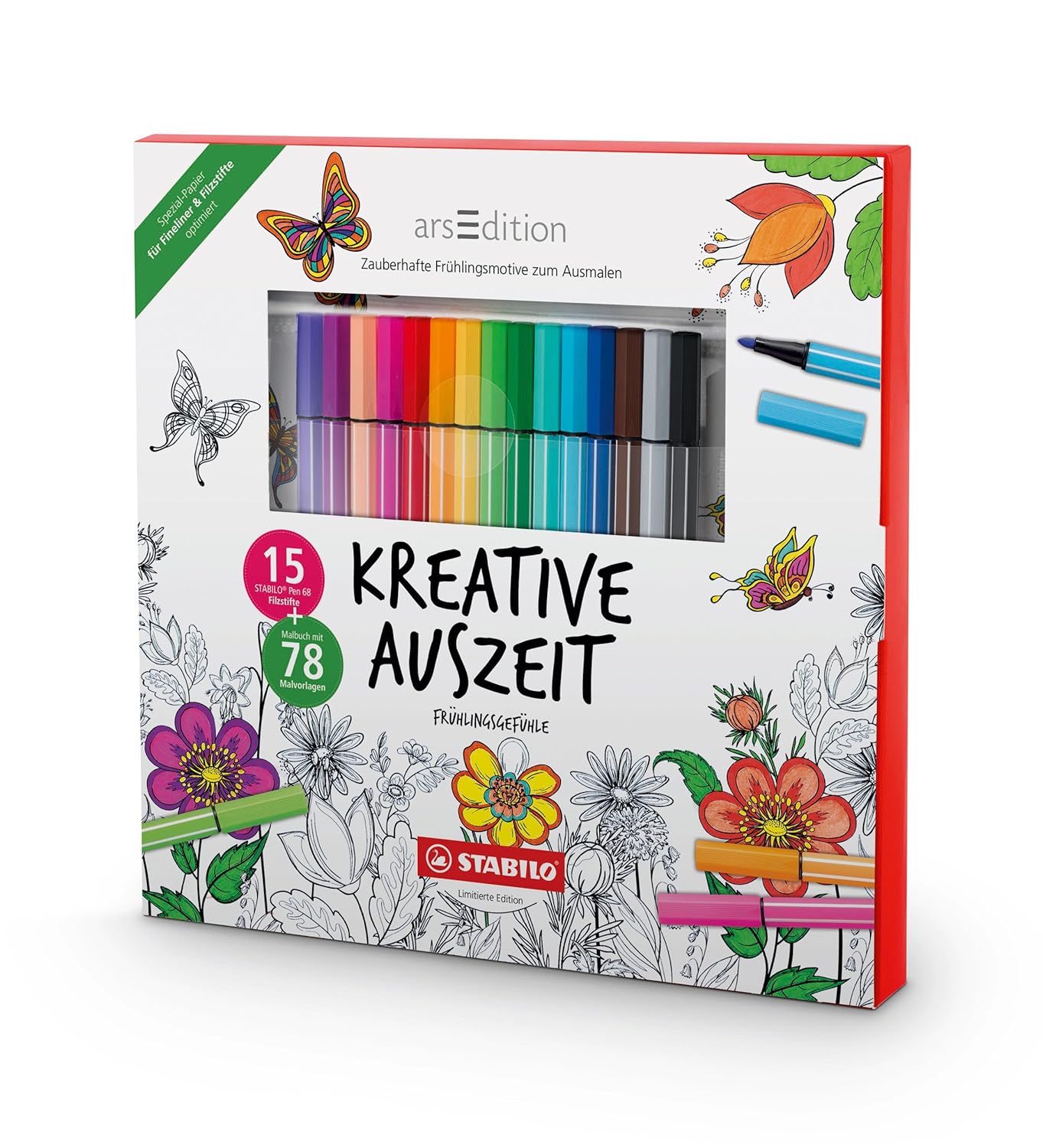 Stabilo Pennarelli E Libro Da Colorare Per Adulti Multicolore Amazon Cancelleria e prodotti per ufficio