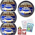 Danish cookie ( Cambridge & Thames Danish Style Butter Cookies 4 Oz Mini Tin (4 Tins) And 4 valentines Coloring Books With Crayons - Christmas Butter Cookie - Best Valentines Day Gift For Kids - Schools- Daycare . Hospitals- Perfect Size for Goodies Bags