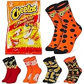 Cheetos Funny Socks for Women - Calf Length Funky Socks - Novelty Gifts (Orange, 5/9 US)