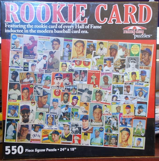 Rookie Baseball Cards Collage Puzzle (550pc) Rainy Day, Jigsaw Puzzles Amazon Canada