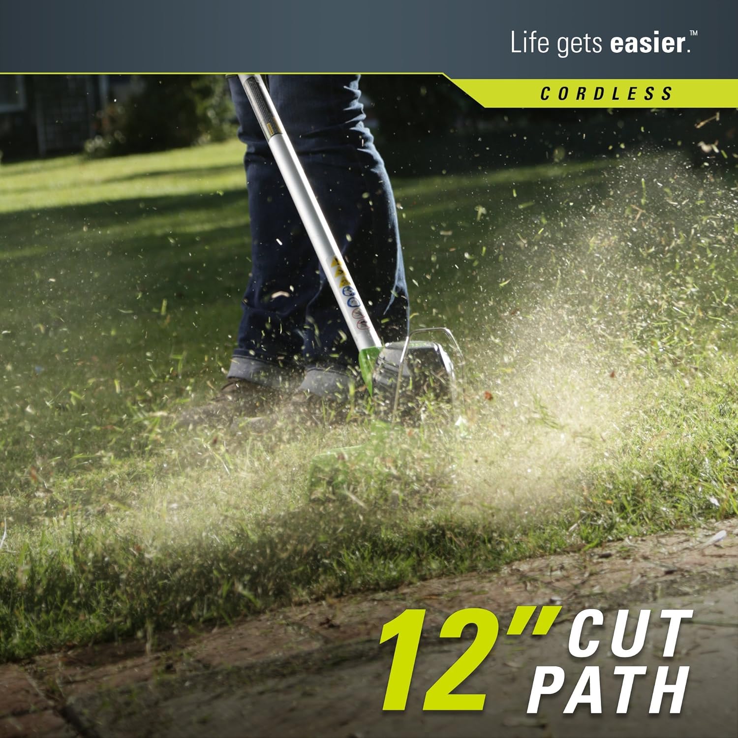 Greenworks 12-Inch 40V Cordless String Trimmer, 2.0Ah Battery and Charger Included 2101602 : Garden & Outdoor