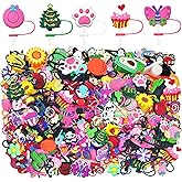 Cute Straw Toppers, 30 60 Pcs Lovely Cute Cover Cap, 10mm Silicone Straws Covers Cap Compatible for Stanley Cup, Funny Reusable Straws Toppers for Tumbler Cup Accessories Gifts (30)