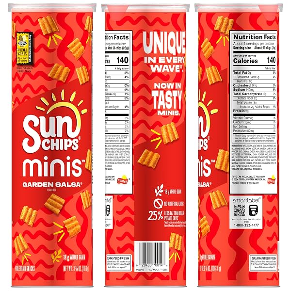 FRITO LAY, SUNCHIPS MINIS GARDEN SALSA, 3.75 OUNCE