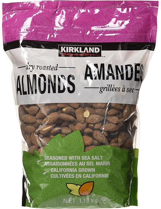 Kirkland Signature Dry Roasted Almonds, 1.13 Kg Amazon.ca Grocery
