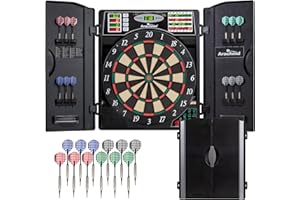 Arachnid Titanium 5400 Electronic Dartboard and Cabinet, Black