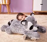 IKASA Large Raccoon Stuffed Animal Plush 78cm Giant Hugging Pillow Toy view 7