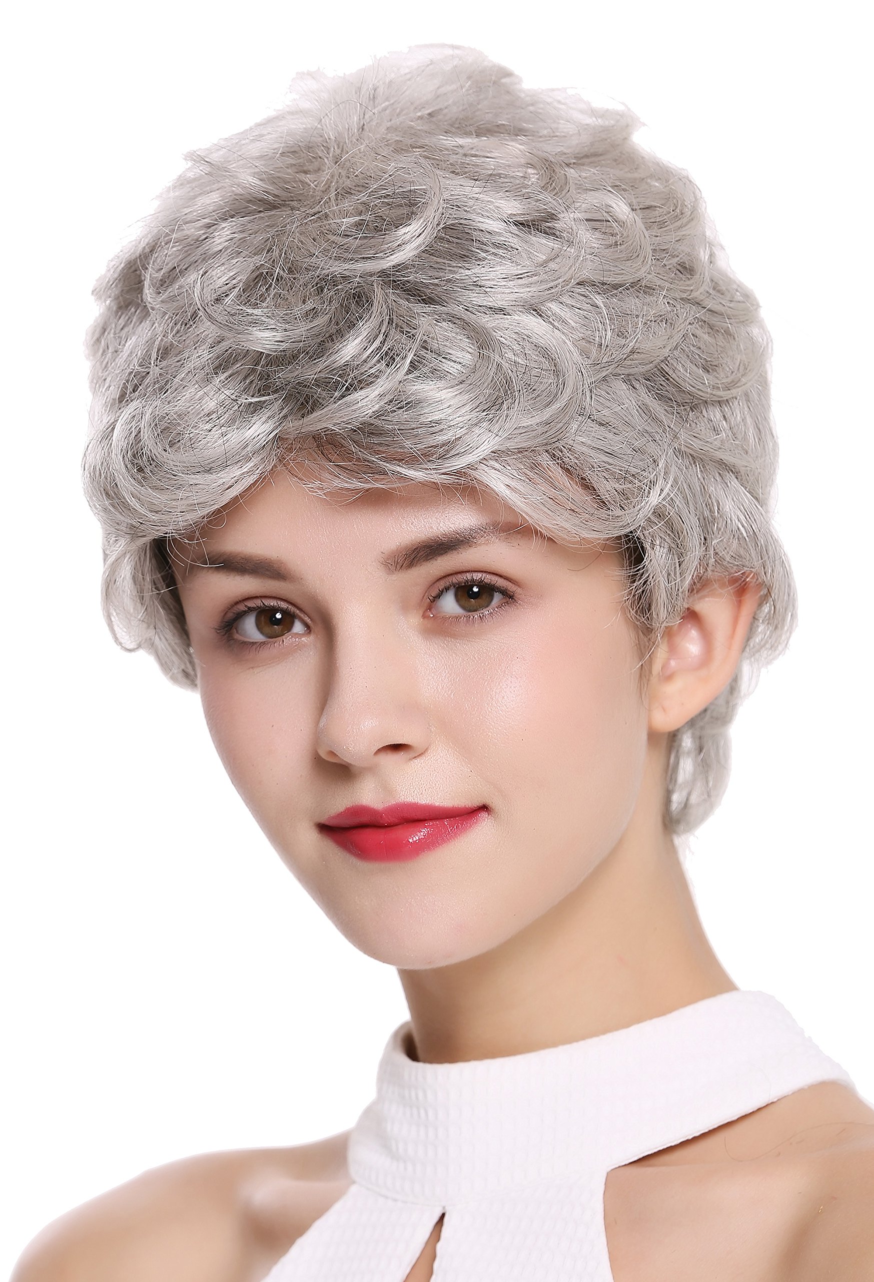 WIG ME UP - DW2339-51 Lady Gents Men Quality Wig short slight wave wavy silvery gray