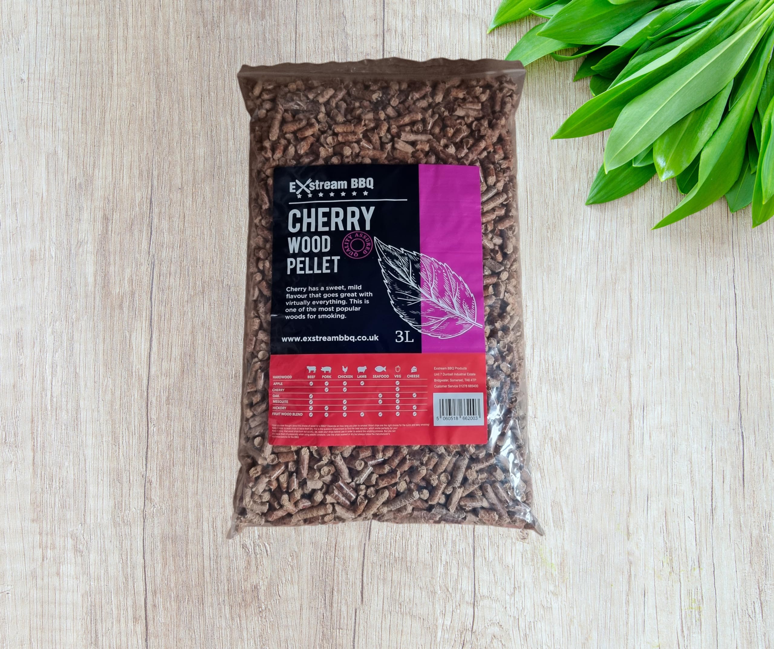 Exstream BBQ 3L Pellet - 8 Species - For Use With Ninja Electric Smokers & Ooni Pizza Ovens (Cherry)