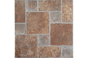 ACHIM HOME FURNISHINGS Nexus Self Adhesive 12-Inch Vinyl Floor Tiles, 20 Tiles - 12" x 12", Brick Pavers Pattern - Peel & Stick, DIY Flooring for Kitchen, Dining Room, Bedrooms & Bathrooms by Achim Home Decor