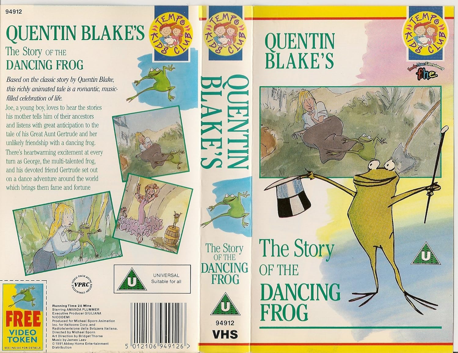 Quentin Blake's The Story Of THe Dancing Frog [VHS Tape] [1991] Amanda