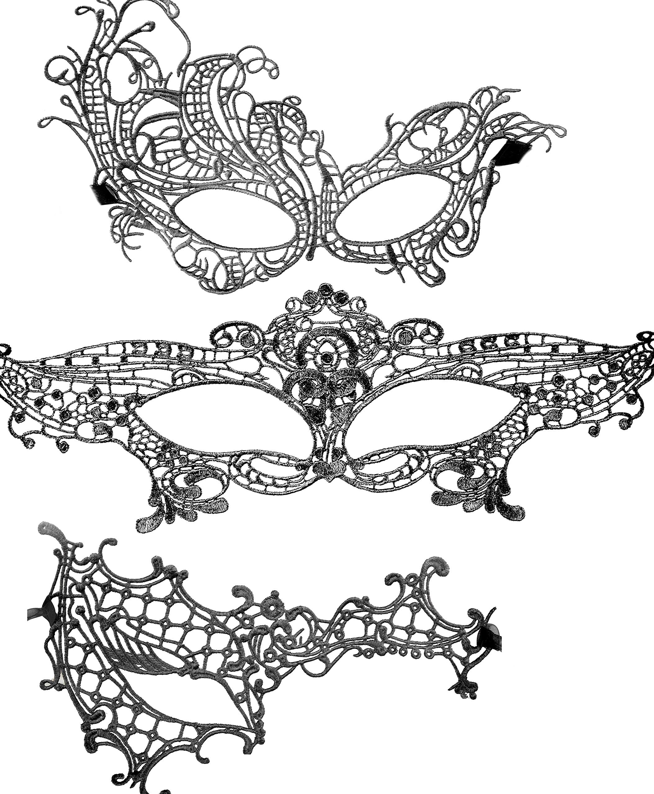 Masquerade Ball Mask for All Events –Halloween, Carnival, Bridal, New Year's Eve, Theatre, Cosplay, Beauty, Fashion