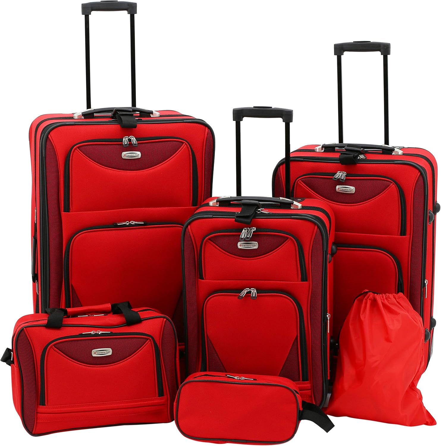 travelers club 6 piece expandable travel set