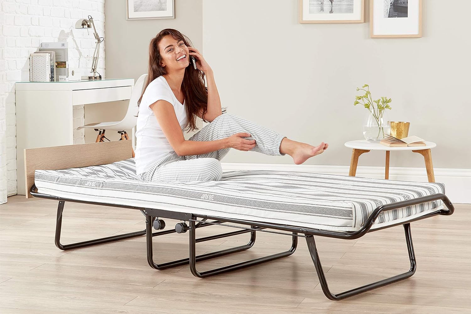 JAY-BE Supreme Automatic Folding Bed with Rebound e-Fibre Mattress - Single, Black - Image 5