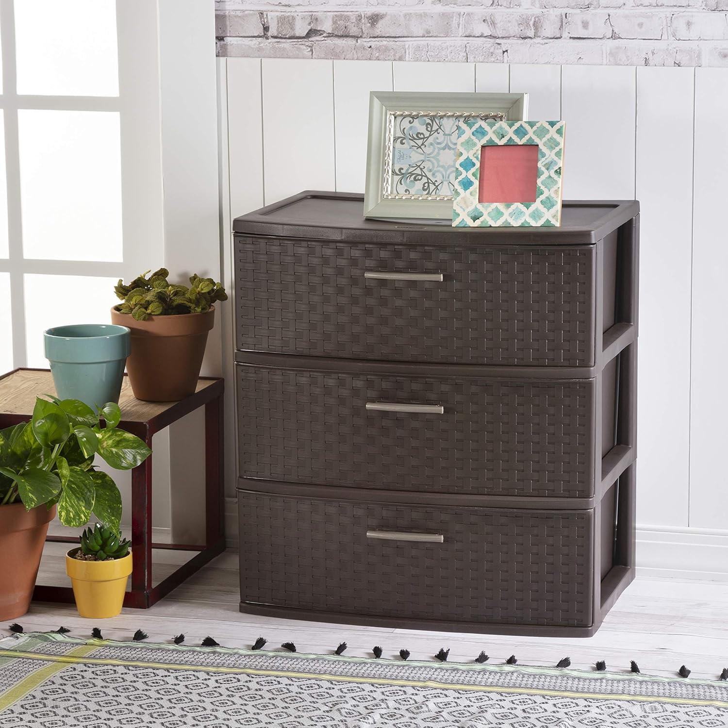 Sterilite 25306P01 3 Drawer Wide Weave Tower: Home & Kitchen
