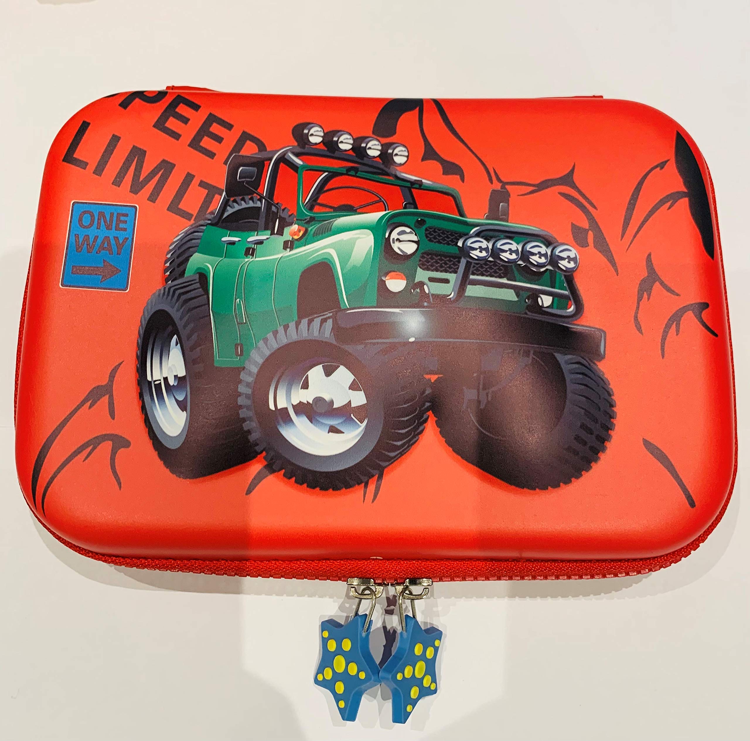 Red & Green Truck 3D Hard Case Shell Pencil Case