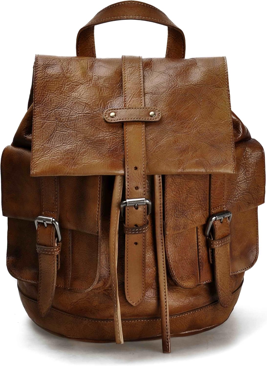 Distressed leather backpack for womens Clearance