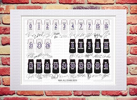 Amazon.de: Montiert NBA All Stars 2015 East Vs West Signed Autograph