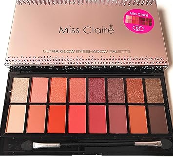 Miss Claire Miss Claire Ultra Glow Eyeshadow Palette 1, Multi, 16 grams, Multicolor, 16 g