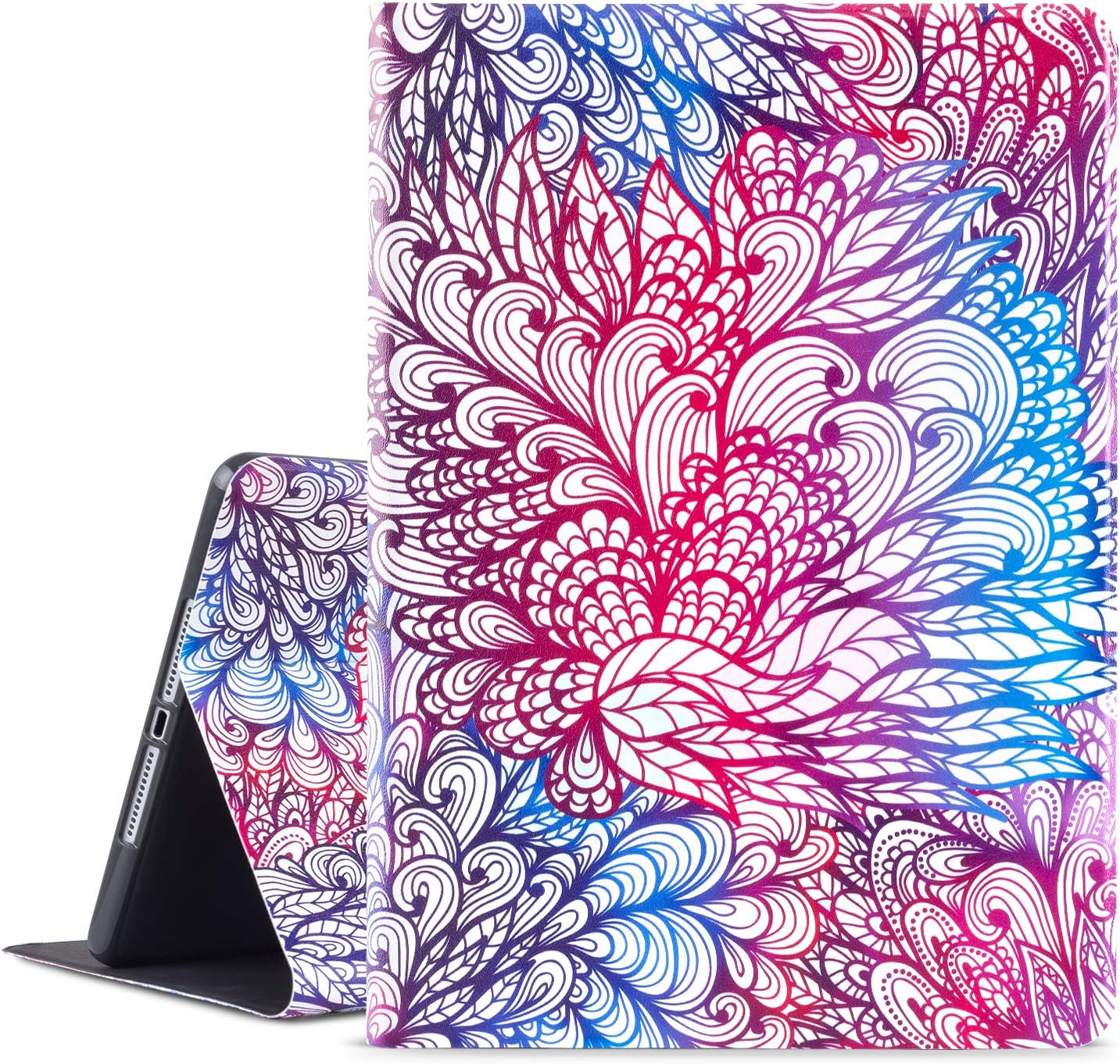Ipad Case 9.7 Inch 2017 2018 / Ipad air Case/Ipad Air 2 Case, Vimorco Apple Ipad 6th/5th Generation Cases with Auto Wake/Sleep, Premium Leather Folio Stand Cover, Blue Purple Paisley